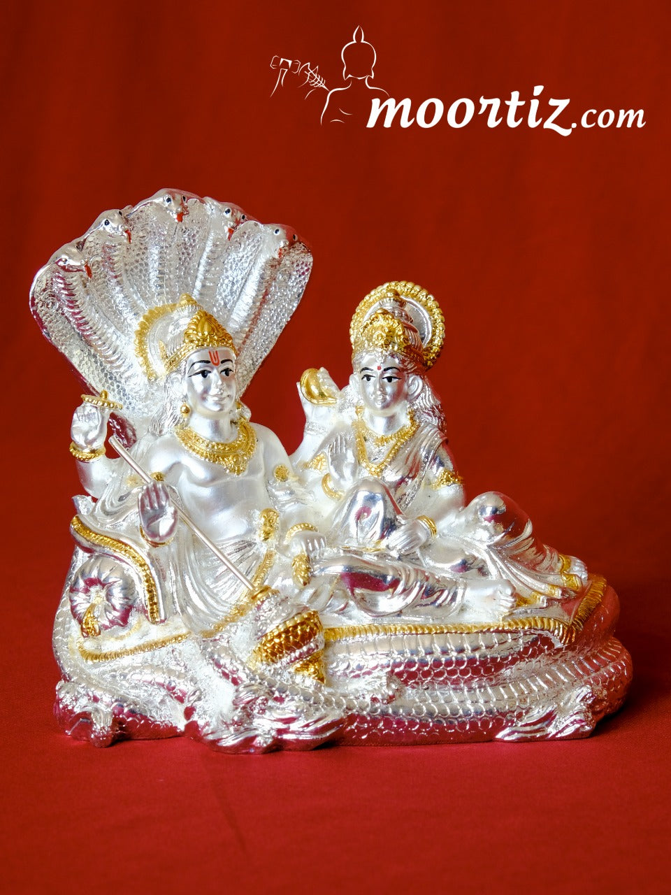 Silver & Gold Coated Laxmi Narayan