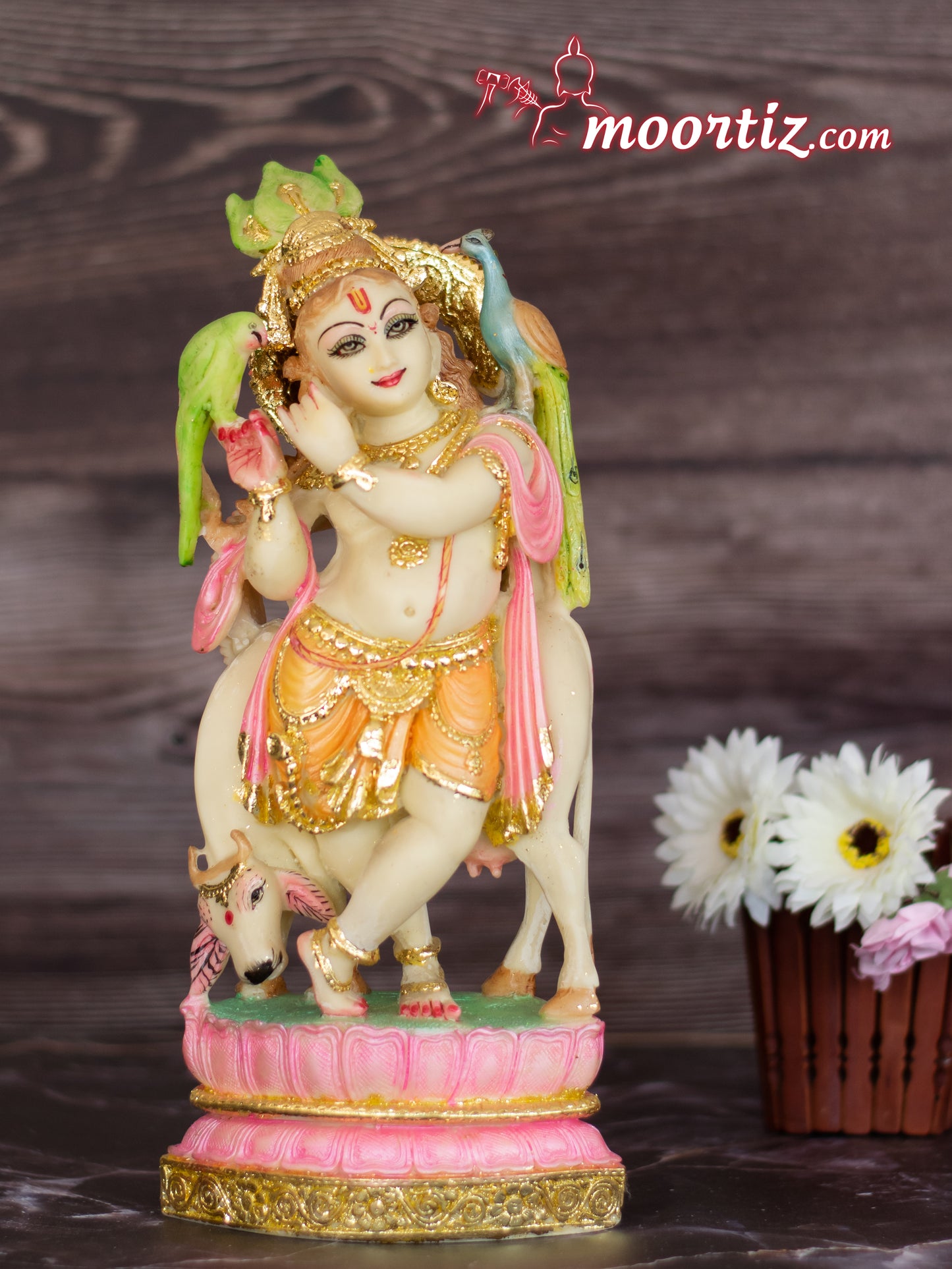 Gaay Krishna / Cow Krishna Artificial Marble