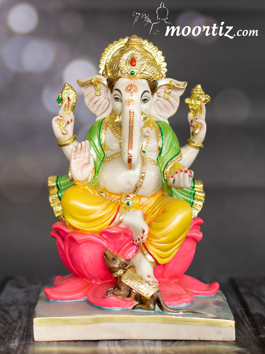 Ganesh / Ganpati odol/Murti in Artificial Marble