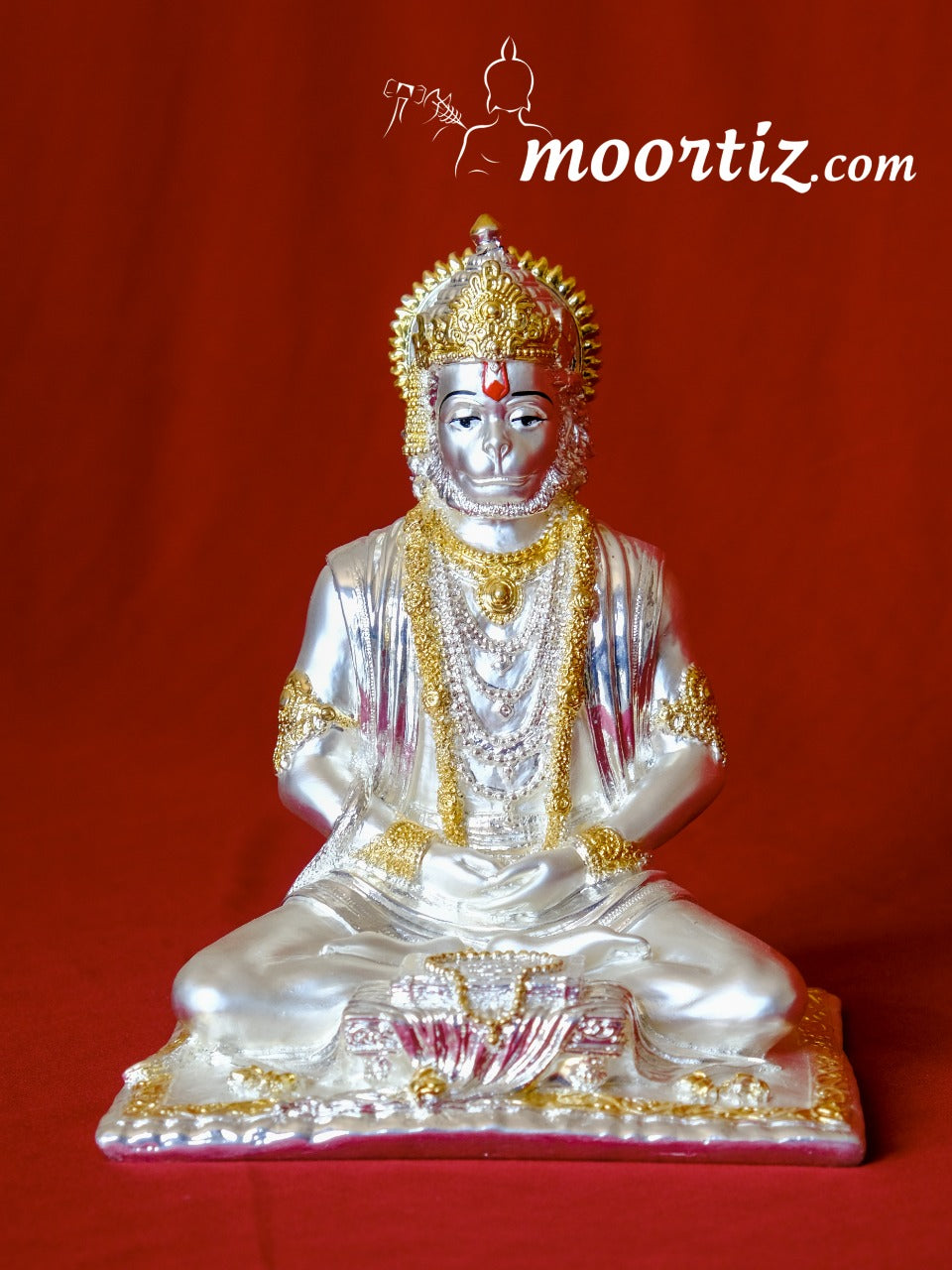 Silver & Gold Coated Hanuman