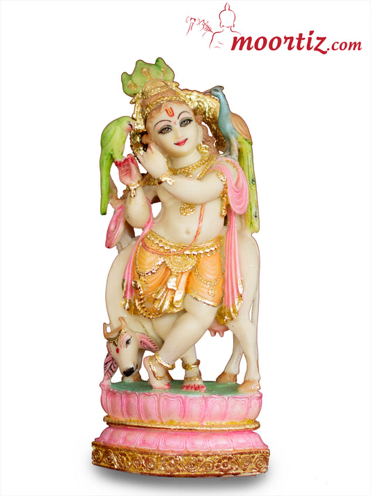 Gaay Krishna / Cow Krishna Artificial Marble